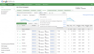 Aktionsdatenbericht für Google Adwords erstellen - Schritt 5